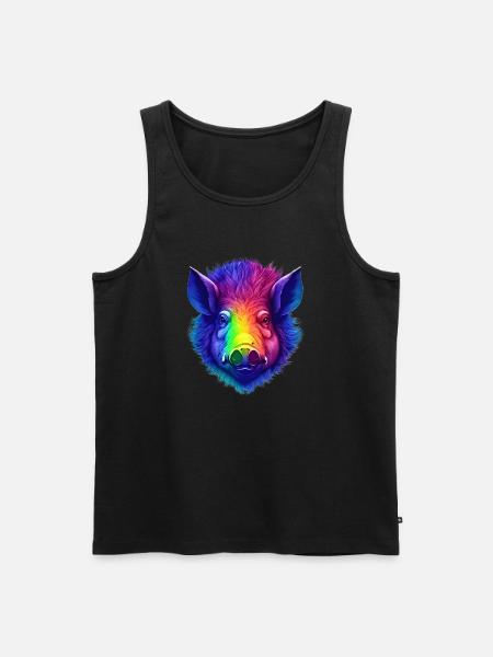 Wildschwein - Männer Premium Bio Tank Top - Schwarz