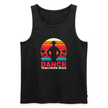 Règle des professeurs de danse - cadeau pour professeur de danse - Débardeur bio Premium Homme - noir - Devant - Michal (187cm)