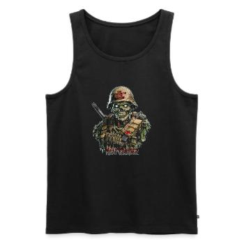 Meat Grinder - Men's Premium Organic Tank Top - black - Front - AI Model Male 178 light (178cm)