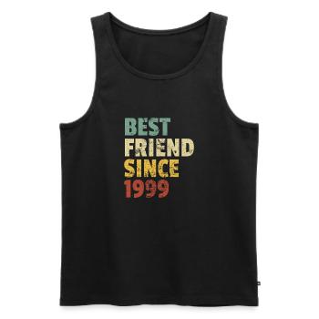 Meilleur ami depuis 1999 Slogan d’anniversaire drôle - Débardeur bio Premium Homme - noir - Devant - Michal (187cm)