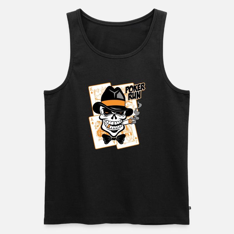 poker run - Männer Premium Bio Tank Top - Schwarz