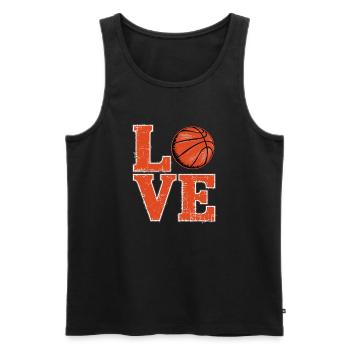 Aimer le basket-ball - Débardeur bio Premium Homme - noir - Devant - Michal (187cm)