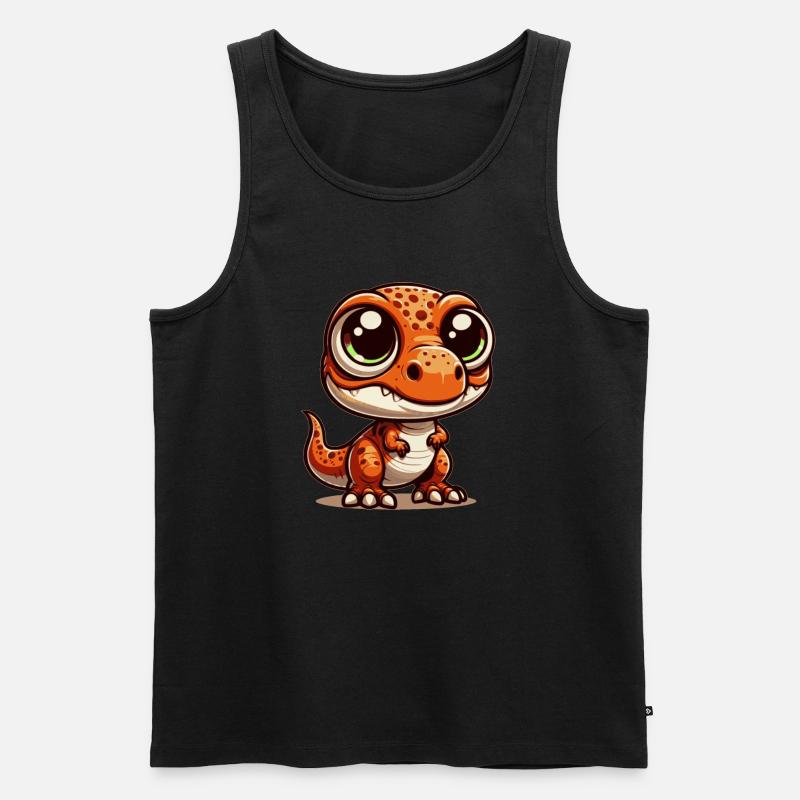 T-Rex - Männer Premium Bio Tank Top - Schwarz