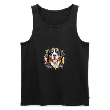 Bouvier rayon de soleil - Débardeur bio Premium Homme - noir - Devant - Michal (187cm)
