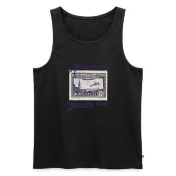 Aéropostale marseille 1930 - Men's Premium Organic Tank Top - black - Front - AI Model Male 178 light (178cm)