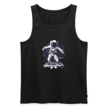 ASTRONAUT MARS PLANET GPS STAR DJ - Men's Premium Organic Tank Top - black - Front - Michal (187cm)