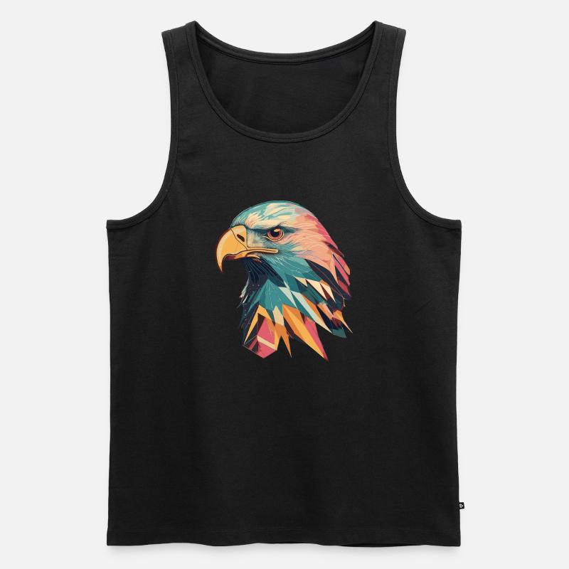 Prismatischer Adler - Männer Premium Bio Tank Top - Schwarz