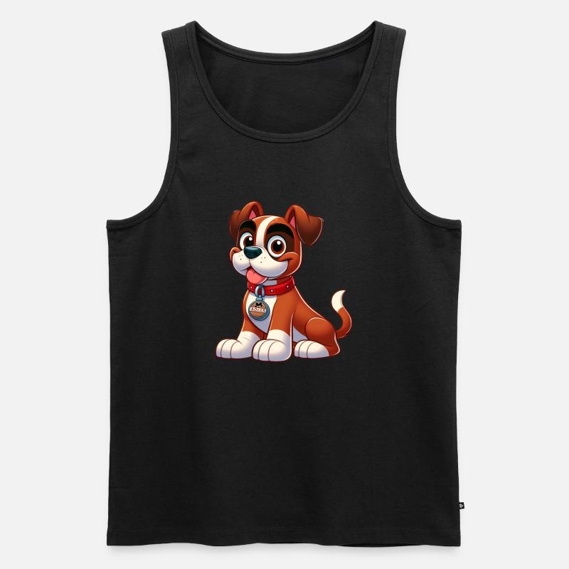 Boxer 2 - Männer Premium Bio Tank Top - Schwarz