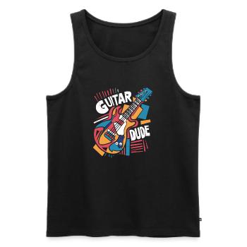 Guitar Dude - Musique pour les fans de guitare - Débardeur bio Premium Homme - noir - Devant - Michal (187cm)