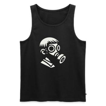 Gasmaske Kind - Männer Premium Bio Tank Top - Schwarz - Vorne - Michal (187cm)