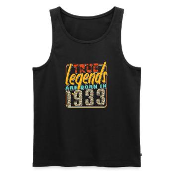 True legends are born in 1933 Vintage Birthday - Men's Premium Organic Tank Top - black - Front - Michal (187cm)