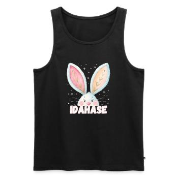 Name Ida Hase Idahase Pet name - Men's Premium Organic Tank Top - black - Front - AI Model Male 178 light (178cm)