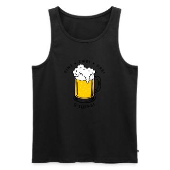 Like zwei drei - g'sigh! - Men's Premium Organic Tank Top - black - Front - AI Model Male 178 light (178cm)