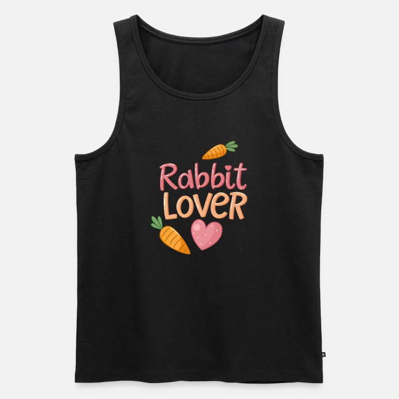 Liebeshasen - Männer Premium Bio Tank Top - Schwarz