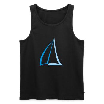 Segel Zweifarbig - Männer Premium Bio Tank Top - Schwarz - Vorne - AI Model Male 178 light (178cm)