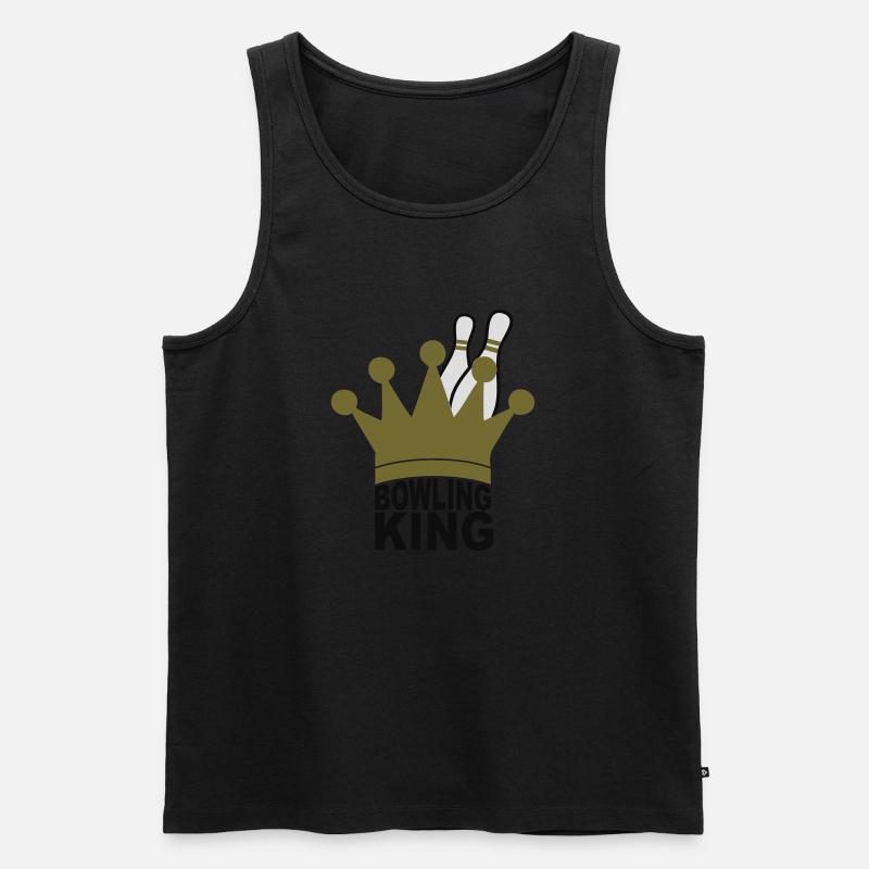 Bowling King - Männer Premium Bio Tank Top - Schwarz