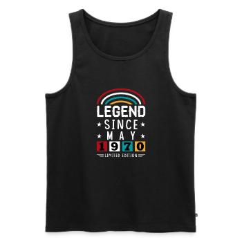 1970 Legend Since Birthday Gift May - Men's Premium Organic Tank Top - black - Front - Michal (187cm)