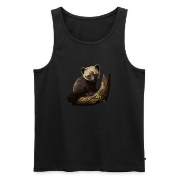 Marder Baby Tier Wald Natur - Männer Premium Bio Tank Top - Schwarz - Vorne - AI Model Male 178 light (178cm)