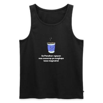 Kape Kaffee Design für stolze Pinoys - Männer Premium Bio Tank Top - Schwarz - Vorne - Michal (187cm)