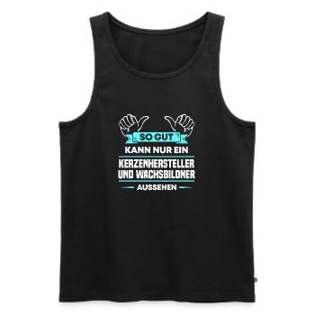Kerzenhersteller Design für stolze Handwerker - Männer Premium Bio Tank Top - Schwarz - Vorne - Michal (187cm)