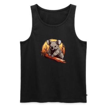 Koala Cute Koala Bear Baby - Men's Premium Organic Tank Top - black - Front - AI Model Male 178 light (178cm)