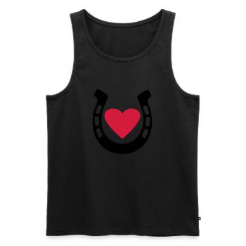 pferde - Männer Premium Bio Tank Top - Schwarz - Vorne - AI Model Male 178 light (178cm)