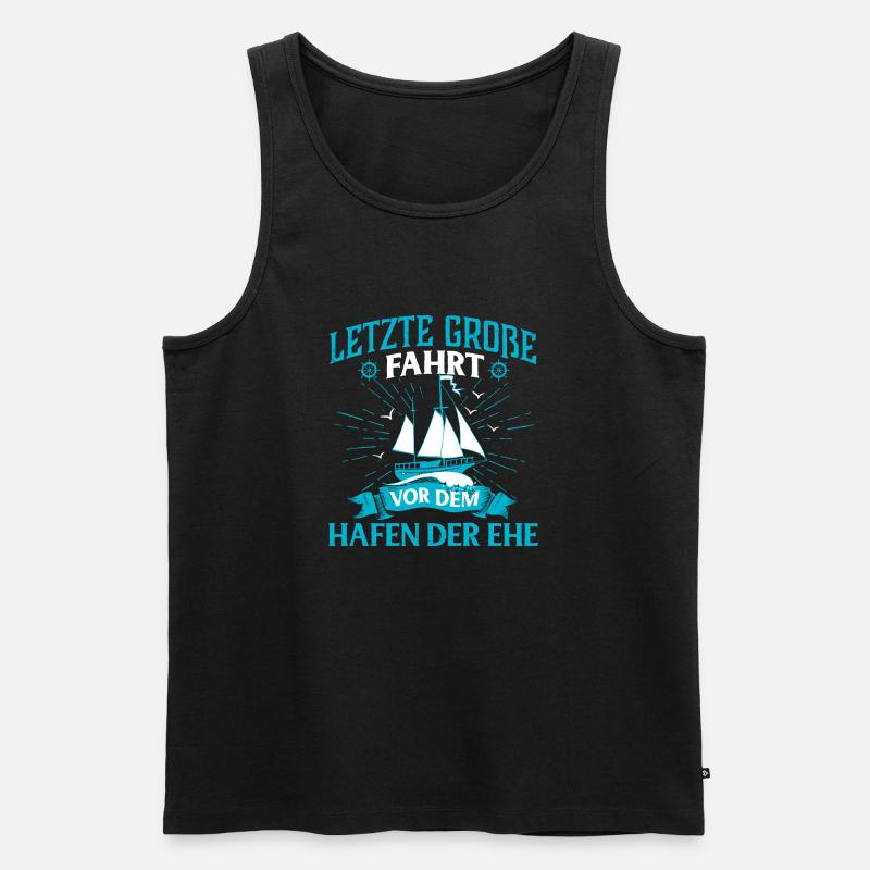Junggesellenabschied Ehe Junggeselle - Männer Premium Bio Tank Top - Schwarz