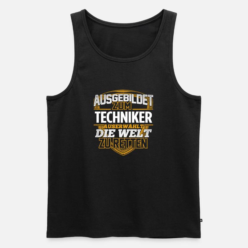 TECHNIKER - Der Auserwählte - Männer Premium Bio Tank Top - Schwarz