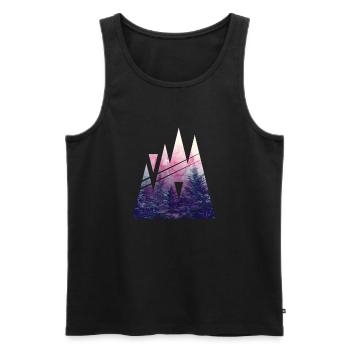 Shape of Woods - Männer Premium Bio Tank Top - Schwarz - Vorne - AI Model Male 178 light (178cm)