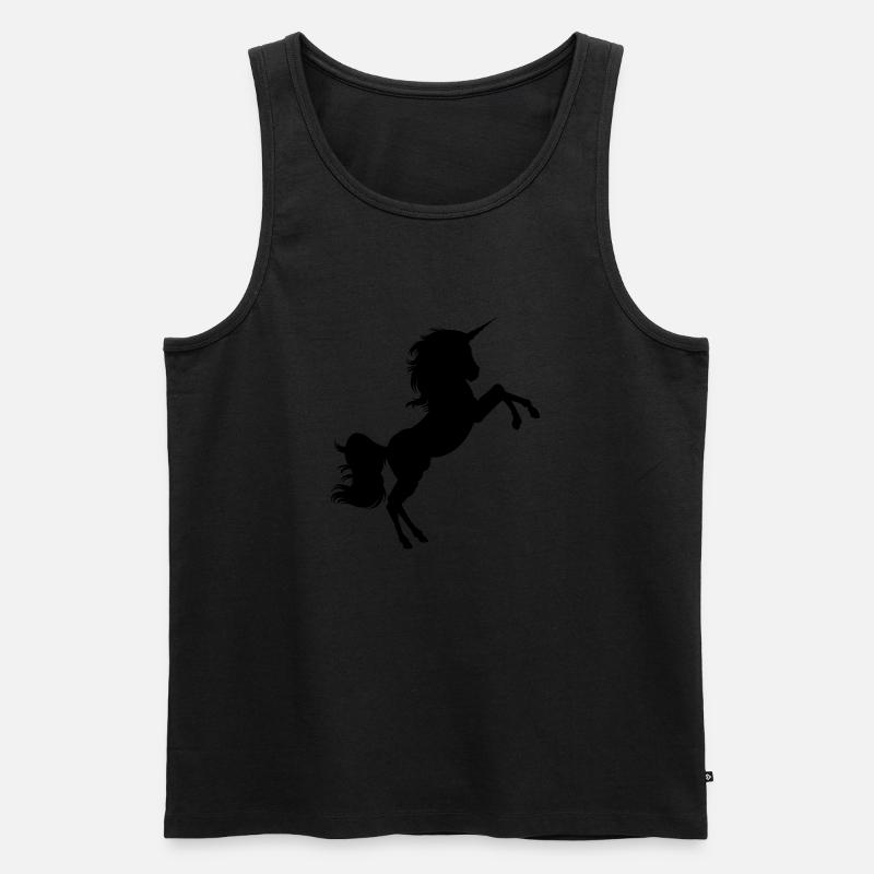 Einhorn - Männer Premium Bio Tank Top - Schwarz
