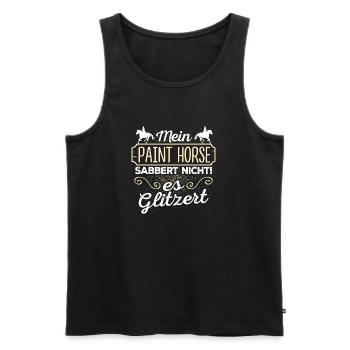 PAINT-HORSE - sabber - Männer Premium Bio Tank Top - Schwarz - Vorne - Michal (187cm)