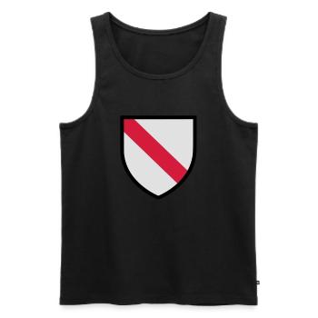 Blason Strasbourg (T) - Débardeur bio Premium Homme - noir - Devant - AI Model Male 178 light (178cm)