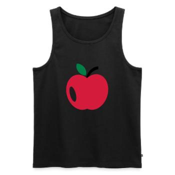 Apfel - Männer Premium Bio Tank Top - Schwarz - Vorne - AI Model Male 178 light (178cm)