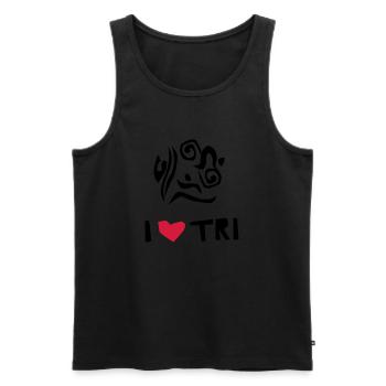 triathlon freestyle - Men's Premium Organic Tank Top - black - Front - Michal (187cm)