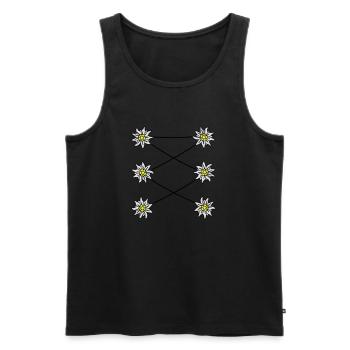 Edelweiss Dirndl - Débardeur bio Premium Homme - noir - Devant - Michal (187cm)