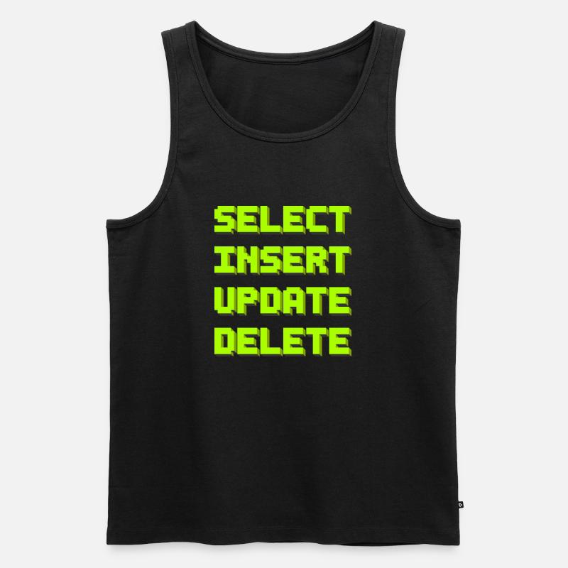 SQL pixelart - Männer Premium Bio Tank Top - Schwarz