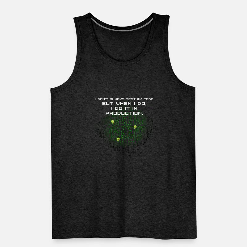 test code nerd joke spruch pc programmierer geek i Männer Premium Bio Tank Top