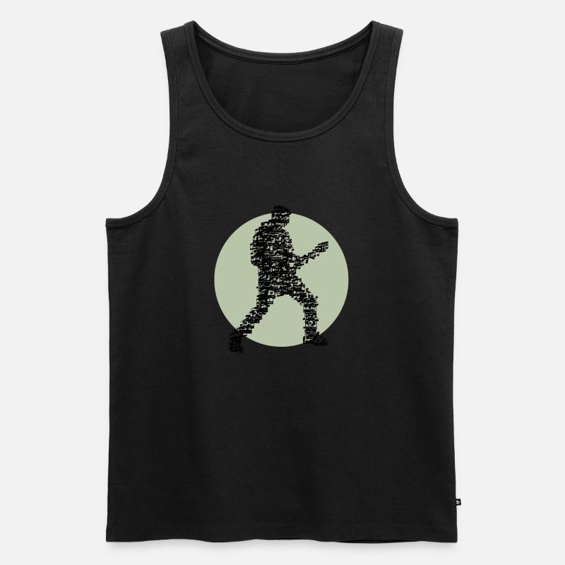 guitar_player_notes_09201602 - Männer Premium Bio Tank Top - Schwarz