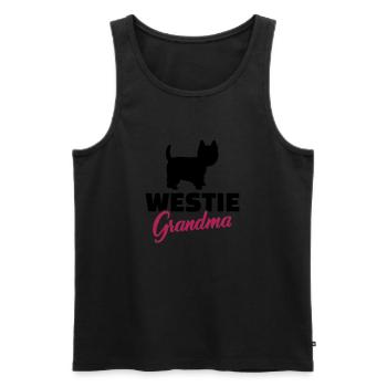 Westie - Men's Premium Organic Tank Top - black - Front - AI Model Male 178 light (178cm)