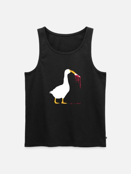 Blutiges Messer Gänse - Männer Premium Bio Tank Top - Schwarz