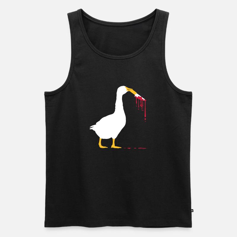 Blutiges Messer Gänse - Männer Premium Bio Tank Top - Schwarz