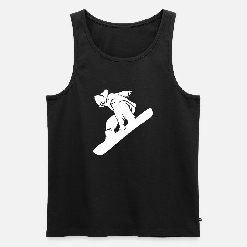 Snowboard Snowboarder - Männer Premium Bio Tank Top - Schwarz