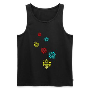 Farm Farmer - Men's Premium Organic Tank Top - black - Front - Michal (187cm)