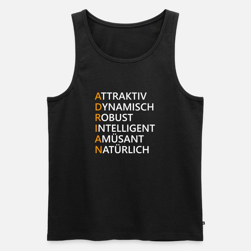 Name Adrian Geschenk - Männer Premium Bio Tank Top - Schwarz