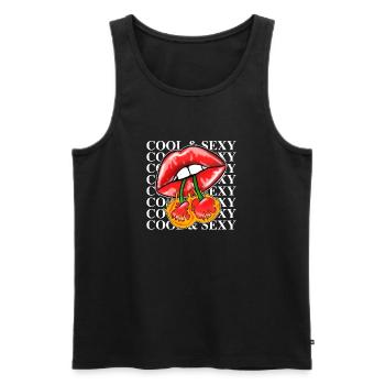 Cool & Sexy - Men's Premium Organic Tank Top - black - Front - Michal (187cm)