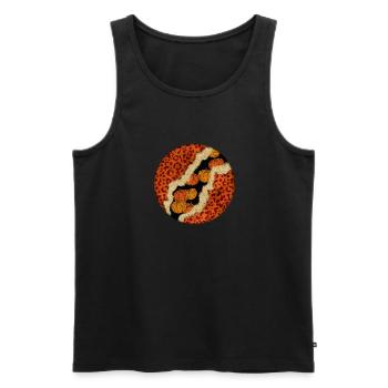 Pumpkin Circle - Men's Premium Organic Tank Top - black - Front - Michal (187cm)