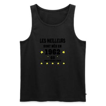 Anniversaire 60 ans - Débardeur bio Premium Homme - noir - Devant - Michal (187cm)