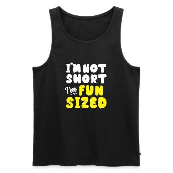 I'm not small, I'm funny tall - Men's Premium Organic Tank Top - black - Front - AI Model Male 178 light (178cm)