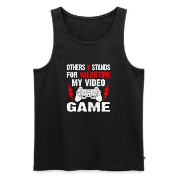 Gaming Videogame Motiv Computer Video Game Design - Männer Premium Bio Tank Top - Schwarz - Vorne - AI Model Male 178 light (178cm)