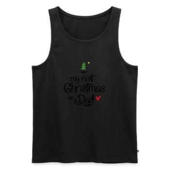 My First Christmas as Dad - Männer Premium Bio Tank Top - Schwarz - Vorne - AI Model Male 178 light (178cm)